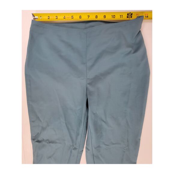 St. John 2 Teal‎ Green Side Zipper Pull On Career Ankle Preppy Workwear Pants - Picture 13 of 13